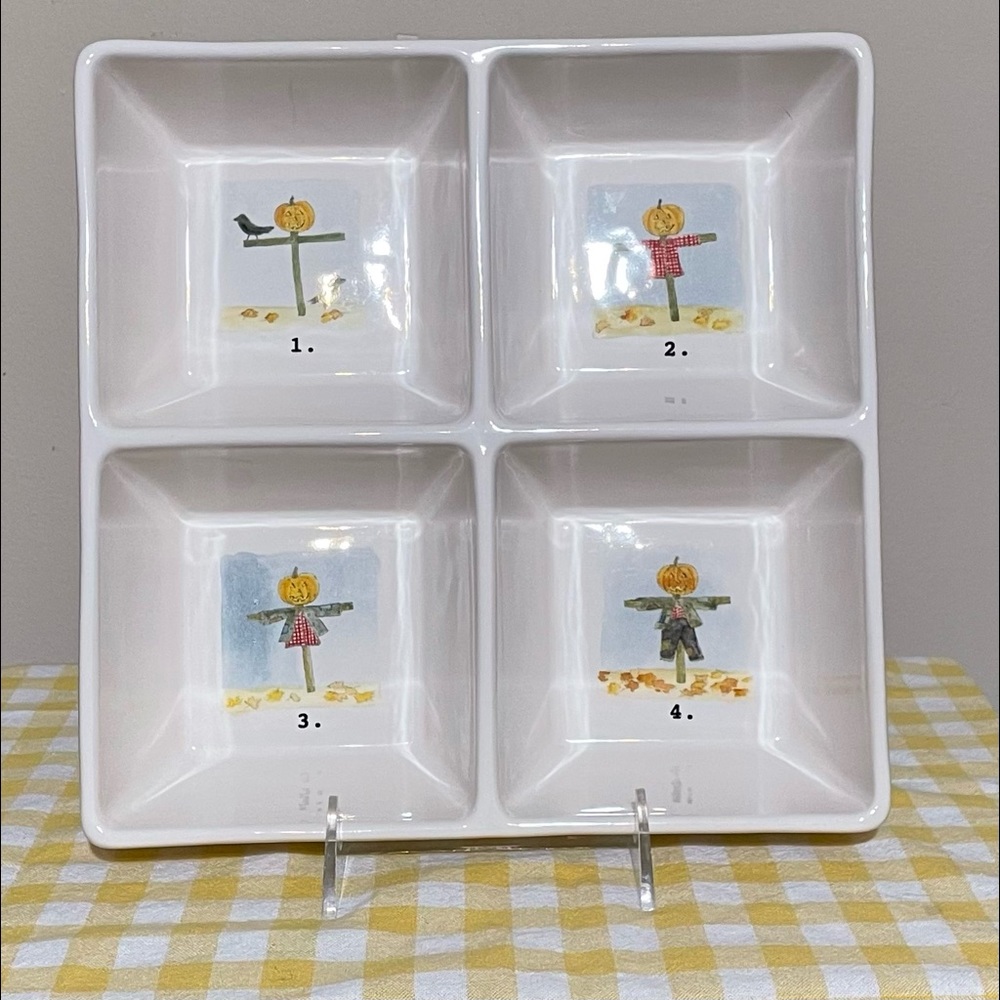 Rae Dunn Scarecrow Divided Tray / Platter